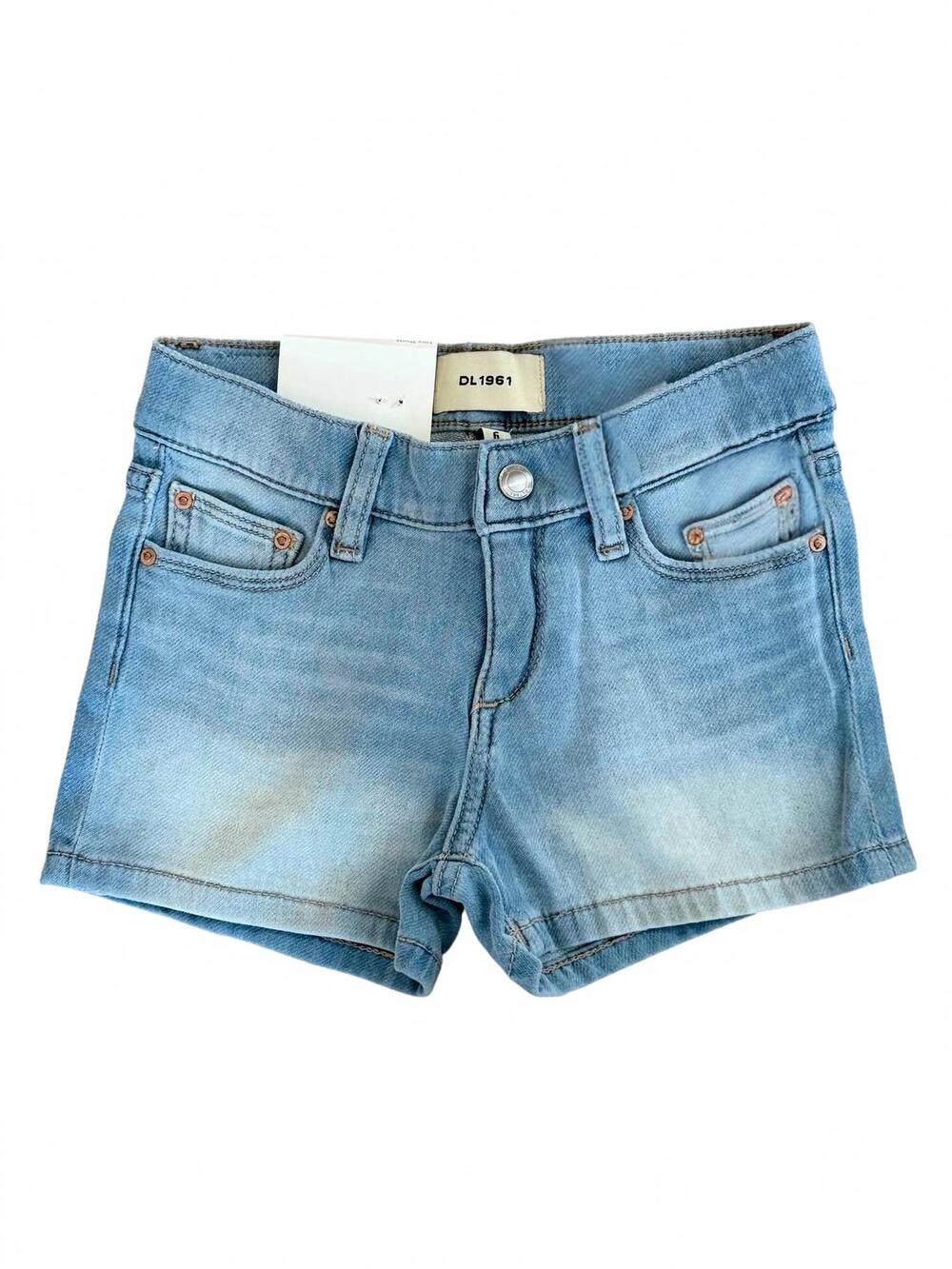 NEW DL1961 - WOMEN'S kids lucy knit denim shorts in blue